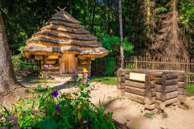 Karpat Dağları, Ukrayna. 28 Ağustos 2017: Halk Müzesi mimari ve kırsal yaşam Lviv, Ukrayna.