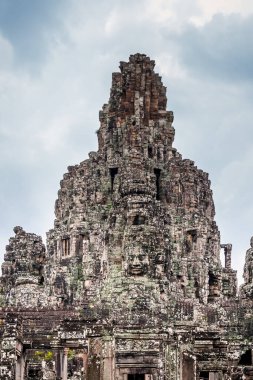 Angkor Wat 'taki eski Khmer tapınağı, Siem Reap, Kamboçya.