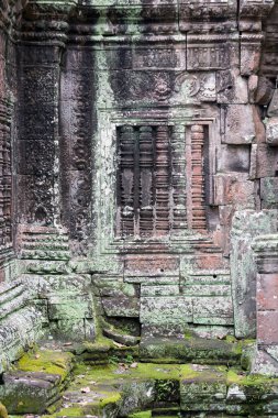 Angkor Wat 'taki tapınak kalıntıları, Siem Reap, Kamboçya.