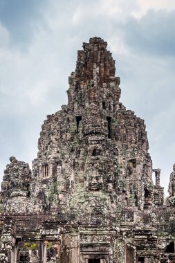 Angkor Wat 'taki eski Khmer tapınağı, Siem Reap, Kamboçya.