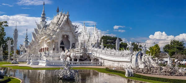 Templo Blanco Wat Rong Khun Famoso Lugar Tailandia Popular Entre — Foto de Stock