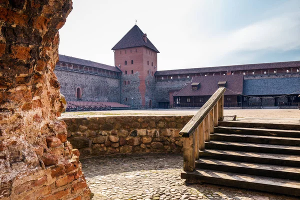 Slottet Byggdes Talet Prins Gedimin Utsikt Över Slottet Vid Solnedgången — Stockfoto