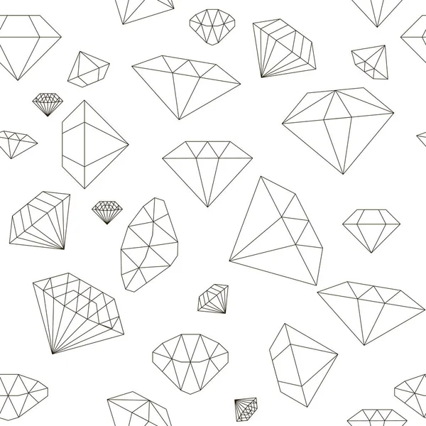 无缝的粉彩钻石图案背景作出的宝石 — 图库矢量图片