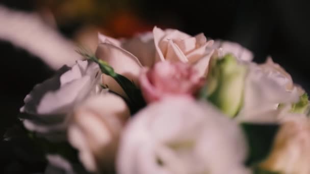 Beautiful wedding bouquet — Stock Video