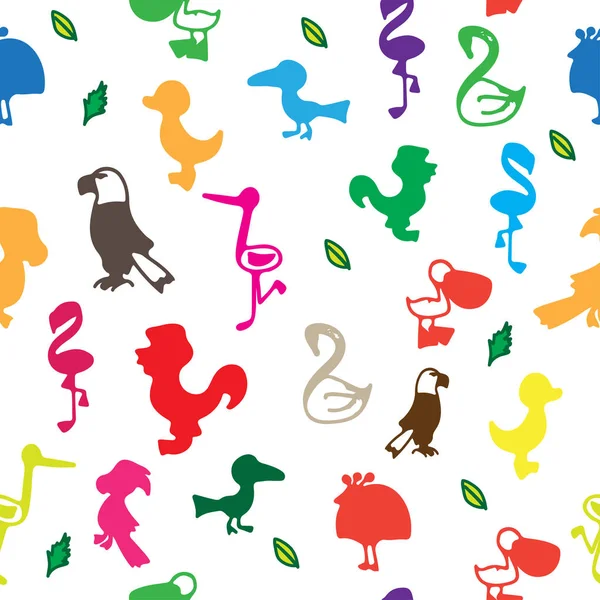 Sevimli hayvanlar farklı renkler seamless modeli