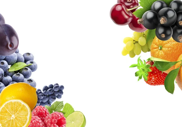 Kolor świeżych owoców i warzyw. Koncepcja zdrowej żywności — Zdjęcie stockowe