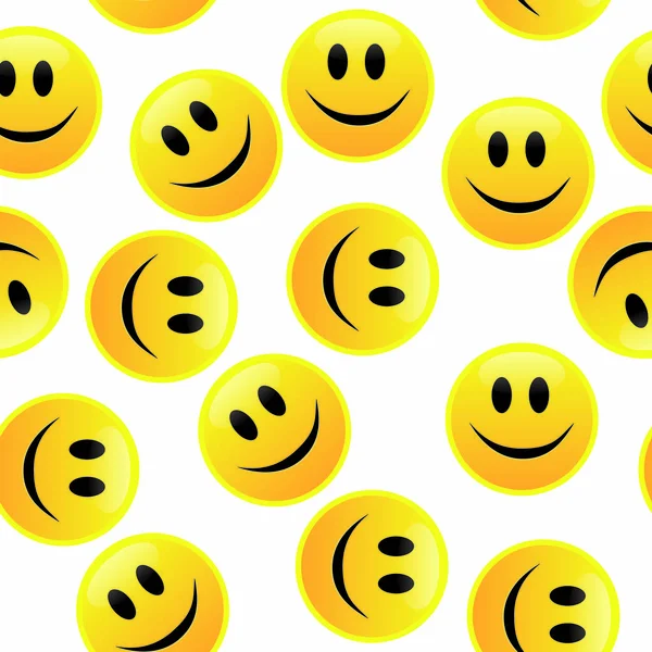 Crowd of Smiling emoticons. Smiles icon pattern. Modern pattern with colourful smileys for textiles, fabrics, prints, designs. — Stock Photo, Image