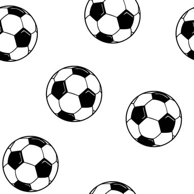 Futbol topları vektör ile Seamless Modeli.