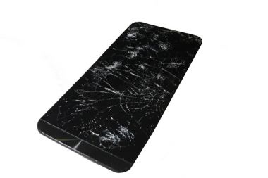 Kırık ekran hareket eden smartphone