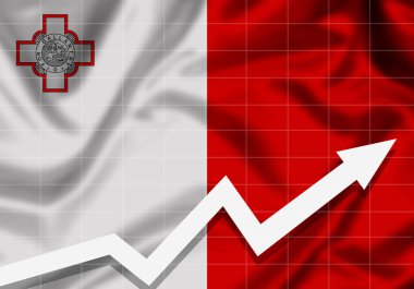 Malta AB bayrağı ile yukarı ok