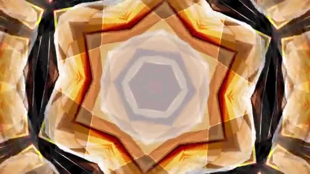 Bunte Mustersequenz eines Kaleidoskops. 4K abstrakte bunte Bewegungseffekte des grafischen Hintergrunds. Optische Täuschung. Objekte ändern zufällig Form und Größe. — Stockvideo