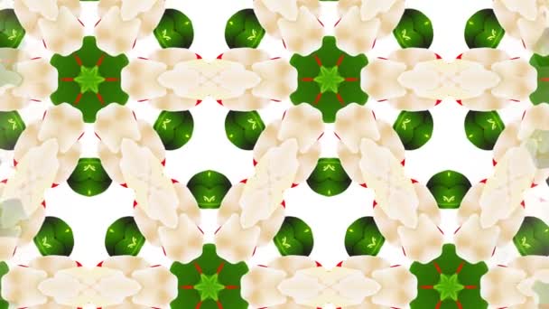 4K Kaleidoscope multi-colored optical illusion animation. Objects randomly change shape and size — Stock Video