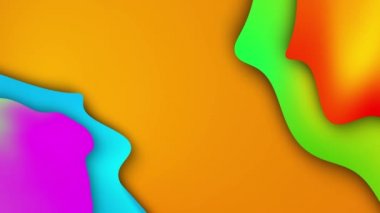 Soyut renkli geometrik arkaplan. Sıvı şekil ve gradyanı olan akışkan gradyan şekiller. Parlak renkler moda. Renkli arka plan, çocuklar için mükemmel çocuk yuvası tasarımı ya da yaz sonenti