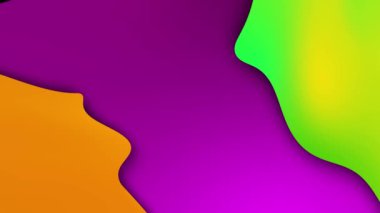Sıvı, bir uygulamanın etkisiyle bir eğim oluşturur. Soyut renkli geometrik arkaplan. Modaya uygun parlak renkler. Renkli arkaplan, çocuk odası tasarımı ya da yaz konsepti için mükemmel