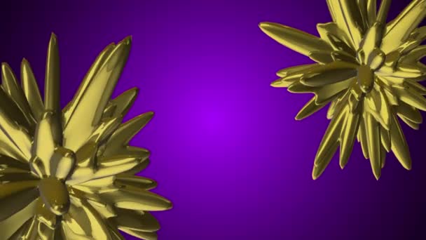 Animation abstraite 3D élégante d'un objet lisse ondulé de couleur. Concept de motif liquide multicolore. or surface réfléchissante ondulée. Un objet coloré à la mode en mouvement. Belle pente 