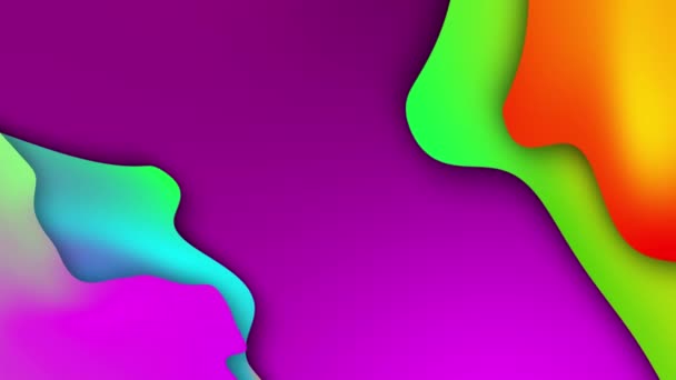 Fluide forme un gradient avec l'effet d'une application. Fond géométrique abstrait coloré. Couleurs vives à la mode. Fond coloré, parfait pour la conception de la chambre des enfants ou concept d'été — Video