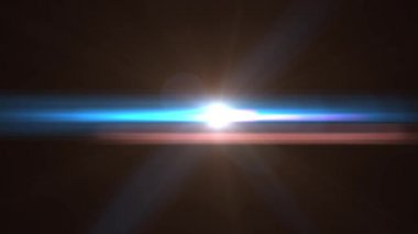 Optik lens alev efekti, 4K Light Ray, yüksek kalite ve gerçekçi. Modern çok renkli bir flaş ekranda yatay olarak hareket ediyor. 3 ışıklandırma efekti seti. Logo tasarımı ve ışıklandırma için kullanılır..