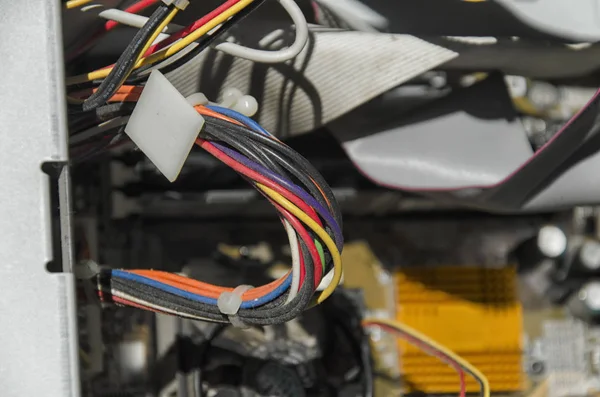 Conectores de un ordenador antiguo — Foto de Stock
