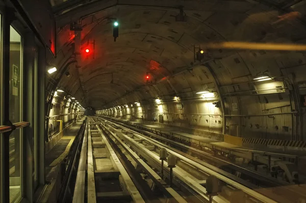 Túnel del metro y sus luces Fotos De Stock