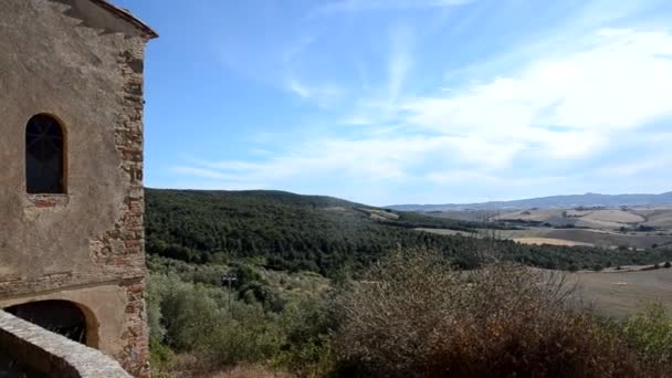 Typical Tuscan panorama — Stock Video