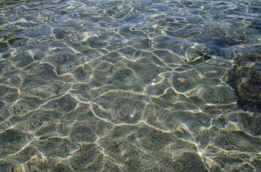 Güzel ve şeffaf Villasimius deniz