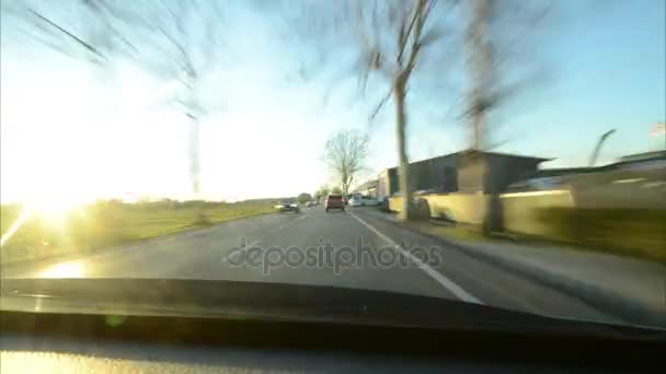 Marina Pisa Olaszország 2017 December Olasz Táj Drivelapse — Stock videók