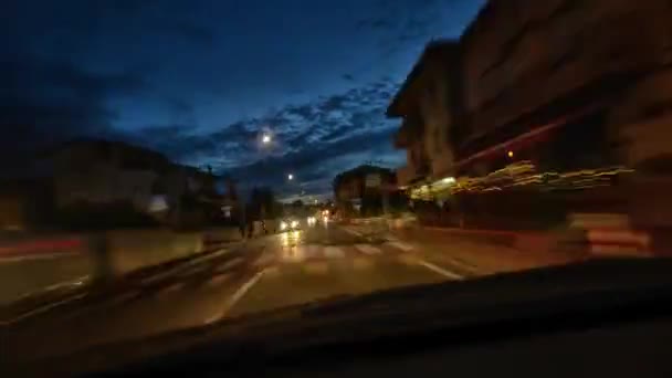 Ponsacco Italy December 2017 Coming Home Supermarket Time Lapse — Stock Video