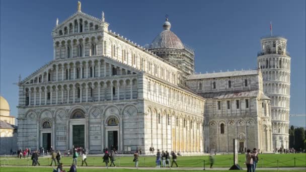 Square Miracles Pisa Seen Timelapse — Stock Video