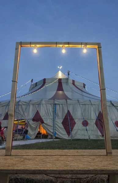 Circus tent framed in a frame — Stock Photo, Image