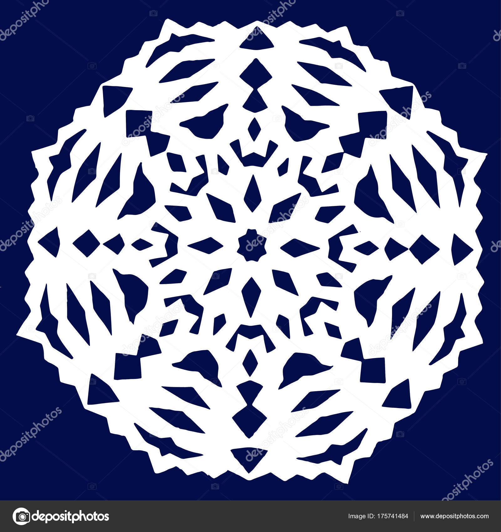 Vecteur Dicône Flocon De Neige Isolée Thème De Noël Et D