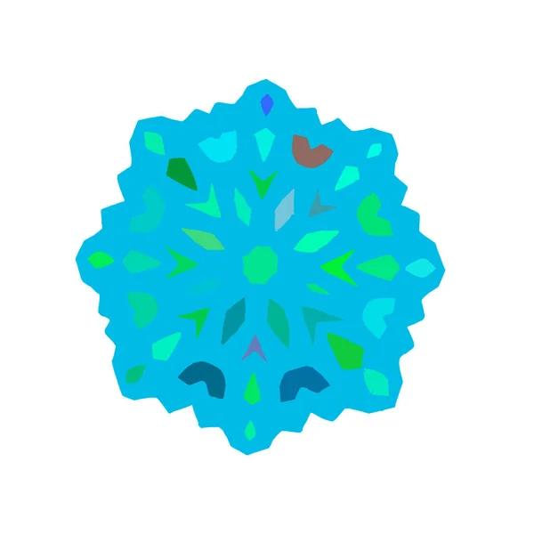 Sneeuwvlok vector. Winter sneeuwvlok. blauw op wit — Stockvector