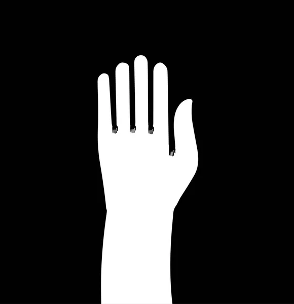 Піктограма рук у стилі контурів . — стоковий вектор