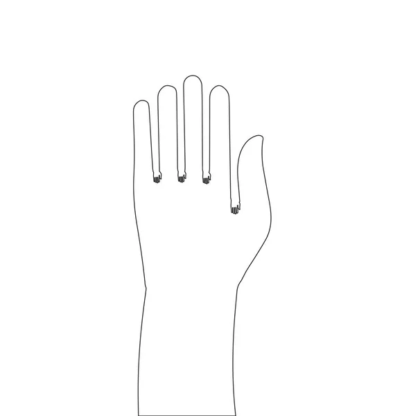 Рука контурна проста векторна ілюстрація з широким спектром застосувань . — стоковий вектор
