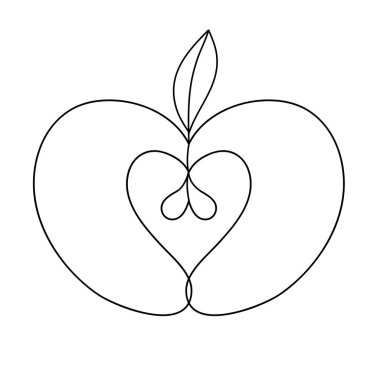 Elma simgesi. Apple vektör.