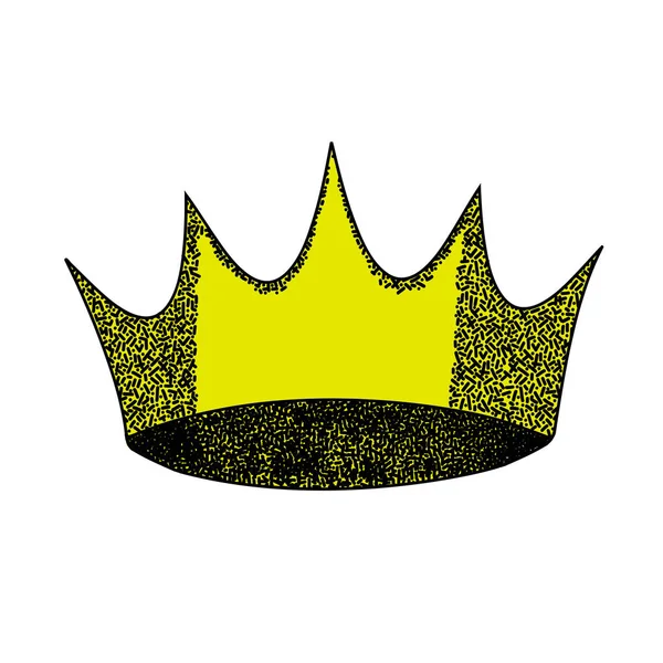 La corona d'oro reale. Isolato su uno sfondo bianco. Illustrazione vettoriale. Logo, emblema — Vettoriale Stock