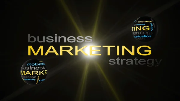 Marketing Geschäftsstrategie Wort Wolke Text Konzept — Stockfoto