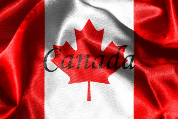 Bandera Nacional Canadiense 3D Rendering — Foto de Stock