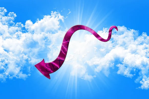 Seks kavramı. Ok ile seks yazılı üzerinde bu gösterilen yolu üzerinde gökyüzü ve bulutlar arka plan 3d çizim — Stok fotoğraf