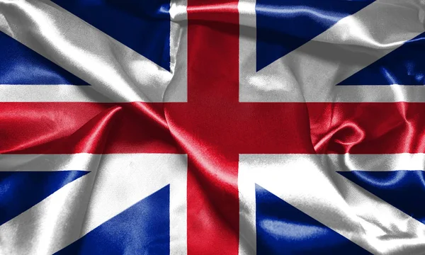 Nagy-Britannia zászló király színek. Civil és az állami zászló 3D-s illusztráció — Stock Fotó