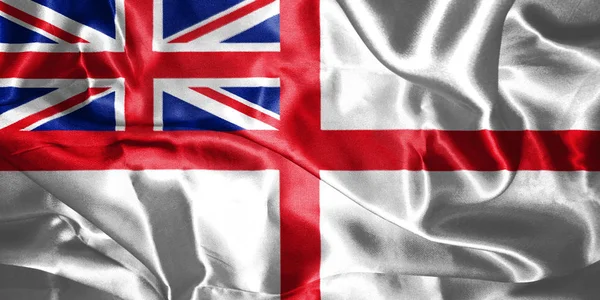Variant Flag of the United Kingdom of Great Britain and Northern Ireland. Naval Ensign 3D illustration — Stock Photo, Image
