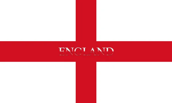 Bandeira da Inglaterra com o nome do país nele ilustração 3D — Fotografia de Stock