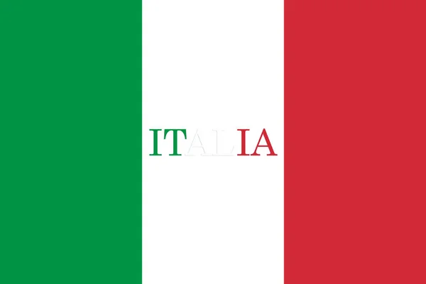 Bandiera Italia. Colori ufficiali e proporzione. Bandiera nazionale d'Italia illustrazione — Foto Stock