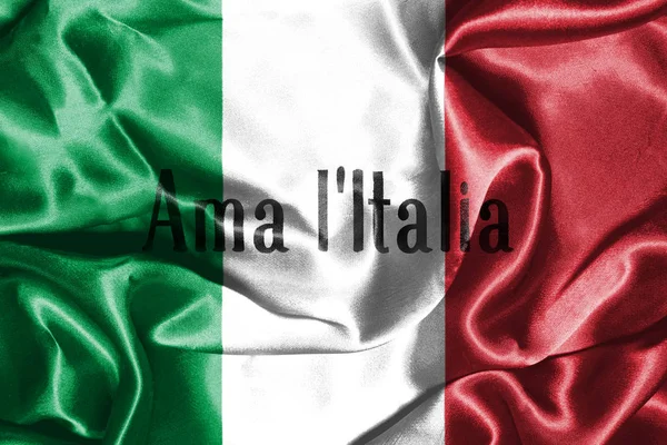 Italien flagga. Officiella färger och andel. Nationella flagga i Italien illustration — Stockfoto