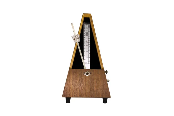 Vintage Metronome Isolated On White Background. Musical Equipmen — Stock Photo, Image