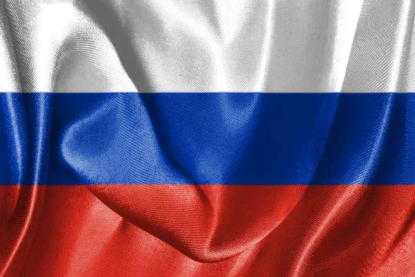 Bandeira da Rússia acenando no vento Ilustração 3D — Fotografia de Stock