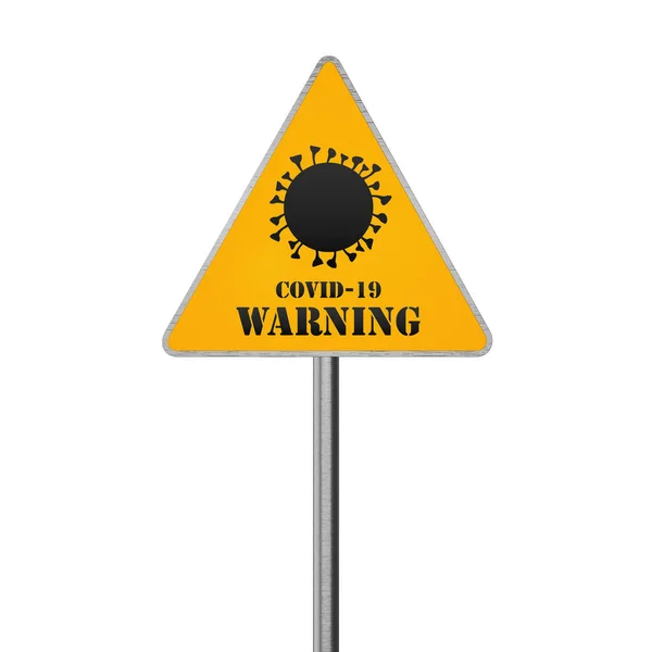 Señal Del Coronavirus Covid Warning Render —  Fotos de Stock