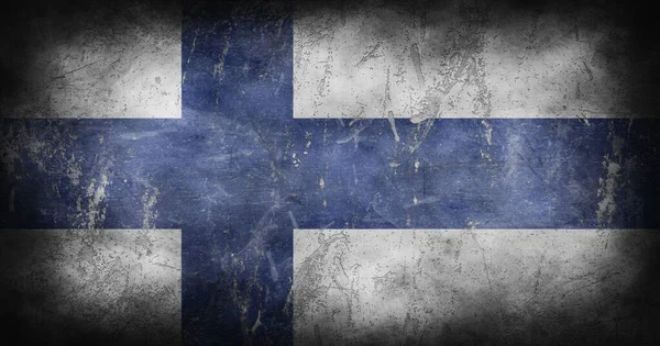 Drapeau Finlande Avec Fond Texture Grunge Illustration — Photo