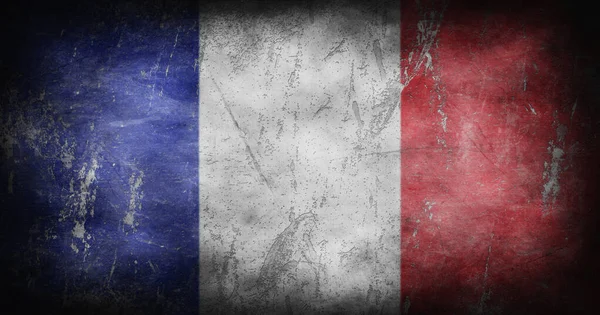 Flag France Grunge Texture Background Illustration — 스톡 사진