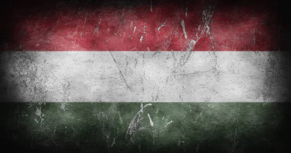 Flag Hungary Grunge Texture Background Illustration — 스톡 사진