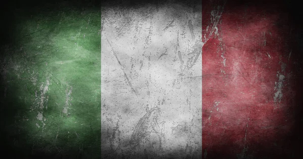 Flagge Von Italien Mit Grunge Textur Hintergrund Illustration — Stockfoto